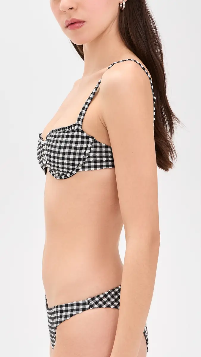 Onia Marilyn Bikini Top Black/White | Thumbnail 4 Onia Marilyn Bikini Top Black/White | Thumbnail 4