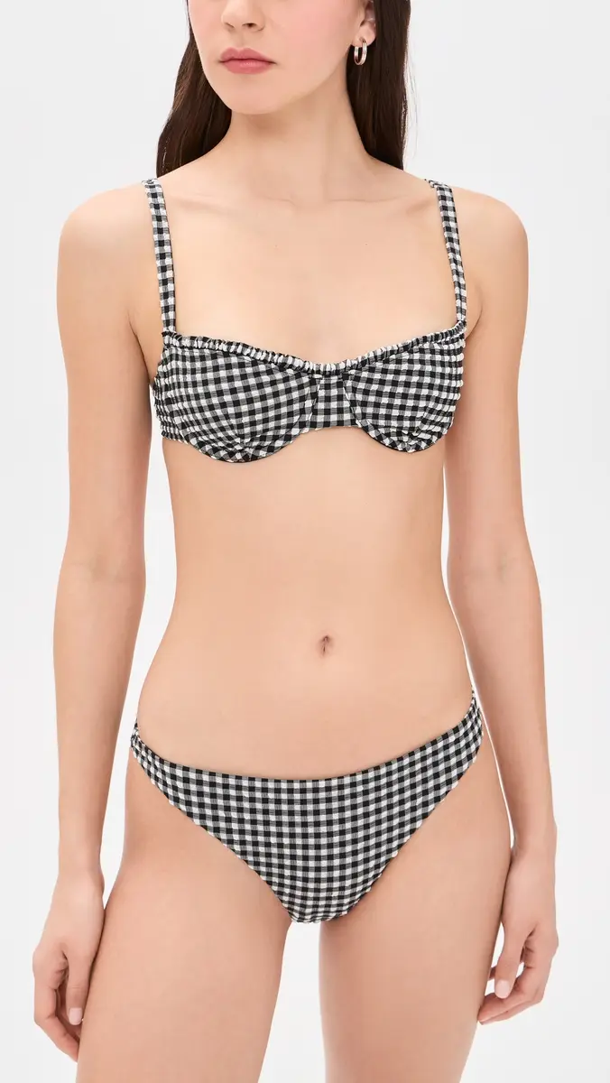 Onia Marilyn Bikini Top Black/White | Thumbnail 5 Onia Marilyn Bikini Top Black/White | Thumbnail 5