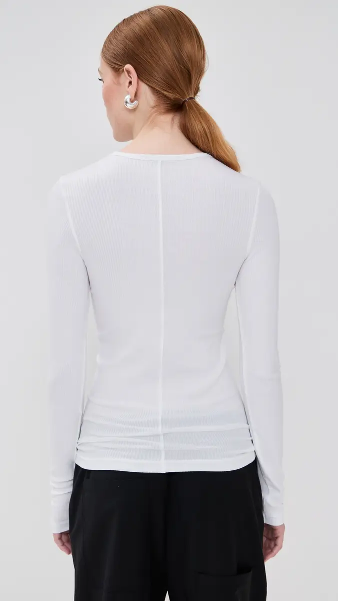 Tibi Circular Ribbed Crew Neck Pullover T-Shirt | Thumbnail 3 Tibi Circular Ribbed Crew Neck Pullover T-Shirt | Thumbnail 3