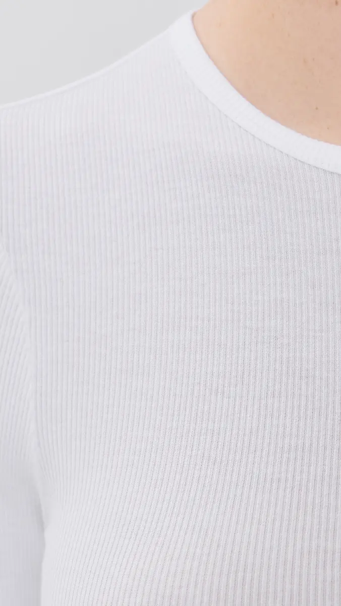 Tibi Circular Ribbed Crew Neck Pullover T-Shirt | Thumbnail 6 Tibi Circular Ribbed Crew Neck Pullover T-Shirt | Thumbnail 6