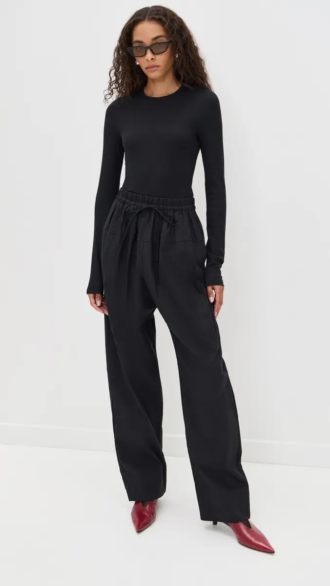 Tibi Circular Ribbed Crew Neck Pullover T-Shirt | Thumbnail 5 Tibi Circular Ribbed Crew Neck Pullover T-Shirt | Thumbnail 5