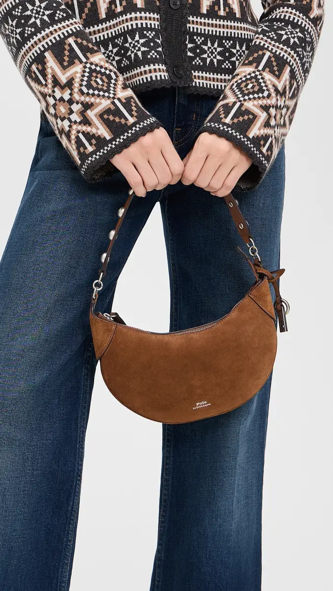 Polo Ralph Lauren Polo I. D. Suede Mini Studded Bag Cinnamon One Size | Thumbnail 3 Polo Ralph Lauren Polo I. D. Suede Mini Studded Bag Cinnamon One Size | Thumbnail 3