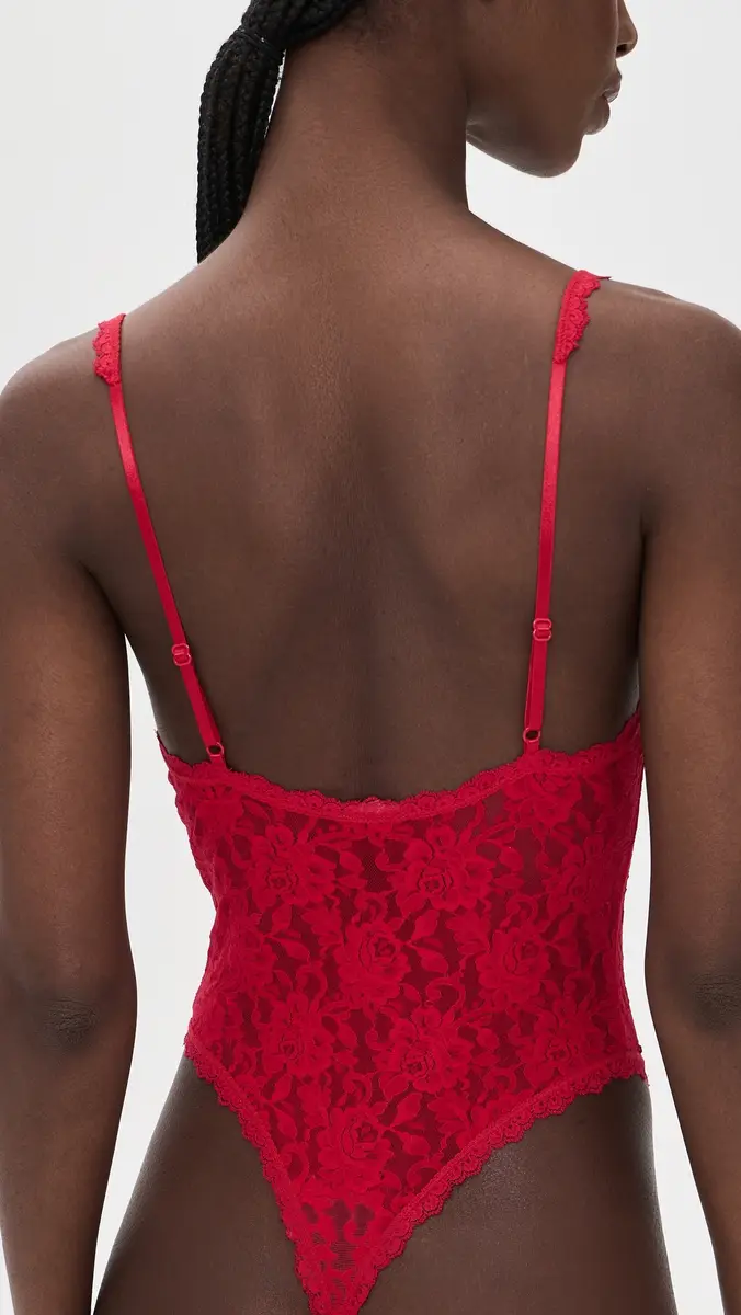 Hanky Panky After Midnight Open Teddy Thong Bodysuit Red | Thumbnail 3