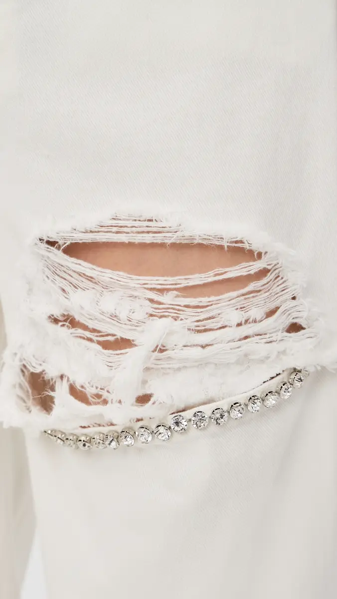 AREA Crystal Fray Slit Jeans | Thumbnail 6 AREA Crystal Fray Slit Jeans | Thumbnail 6