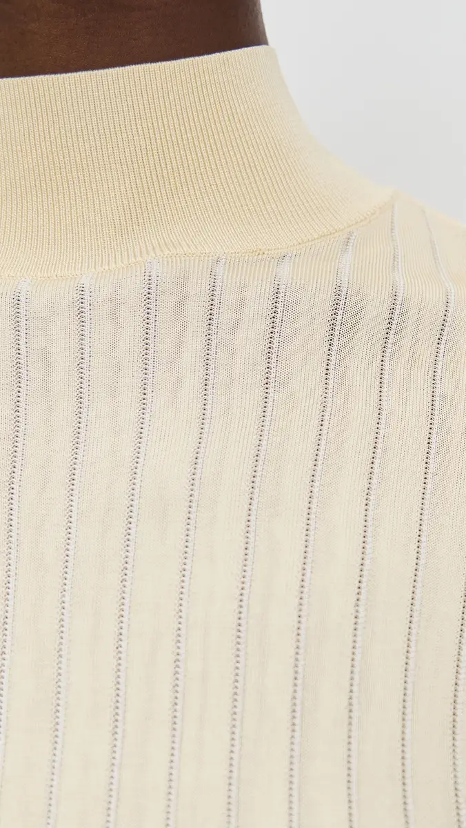 FRAME The Crop Fitted Turtleneck Butter | Thumbnail 6