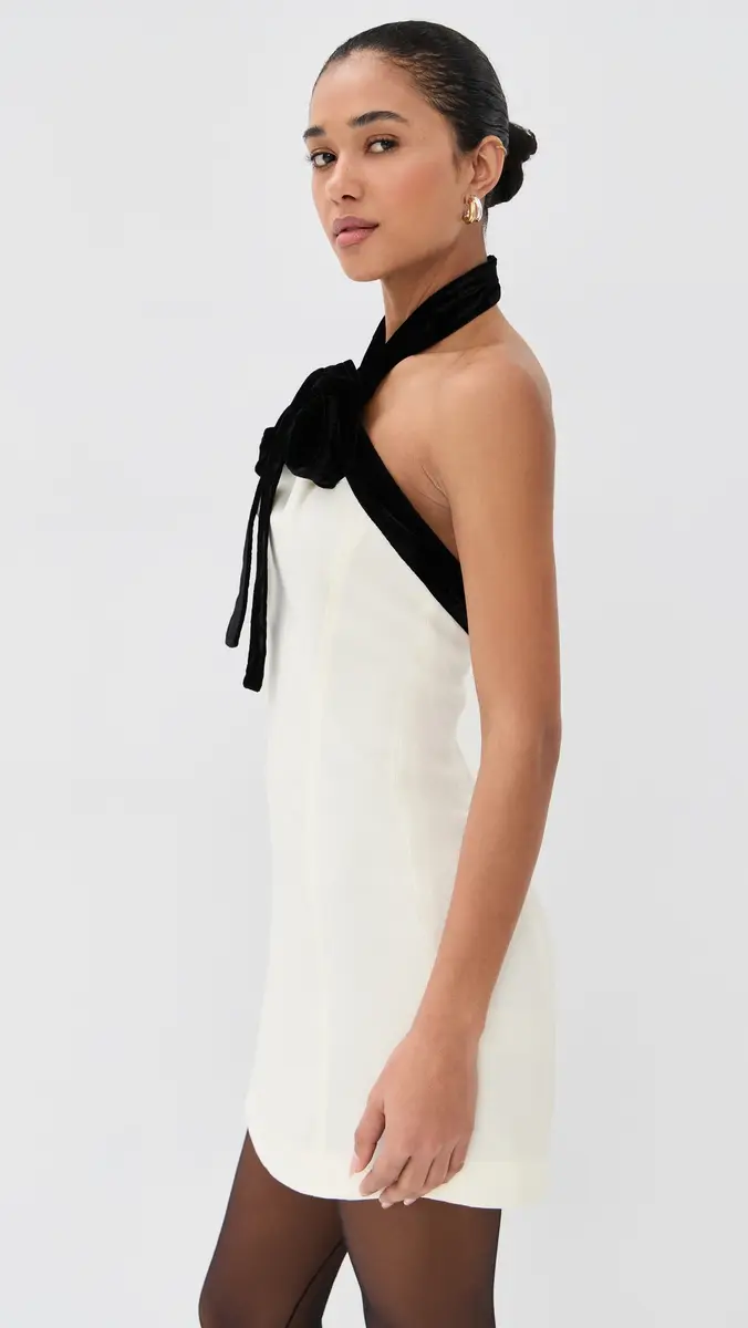 SIMKHAI Neck Tie Jolie Mini Dress Multi | Thumbnail 4