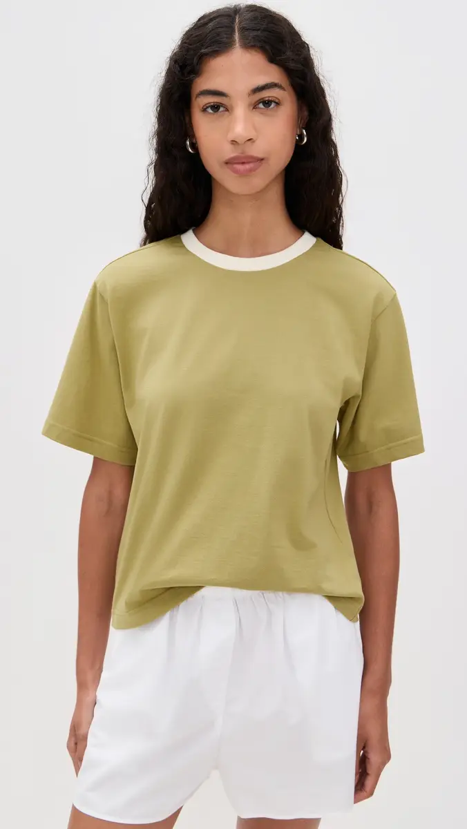 LE BOP Rory Ringer Tee Olive Green | Thumbnail 2 LE BOP Rory Ringer Tee Olive Green | Thumbnail 2