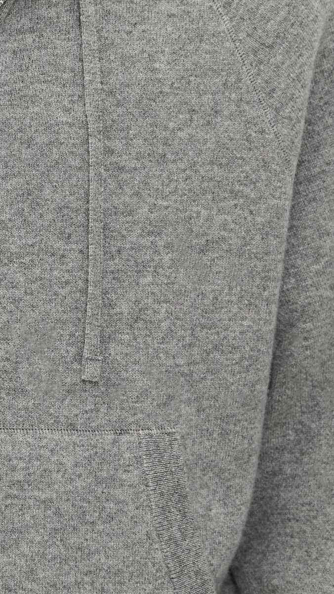 SIMKHAI Jackson Cashmere Blend Hoodie Heather Grey | Thumbnail 6