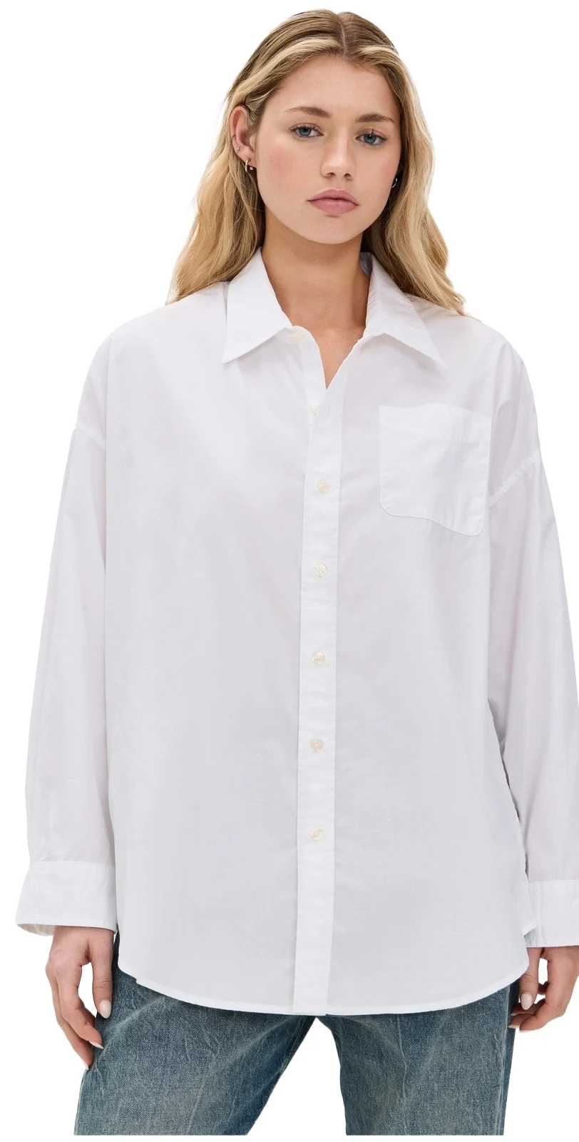 R13 Drop Neck Oxford Shirt