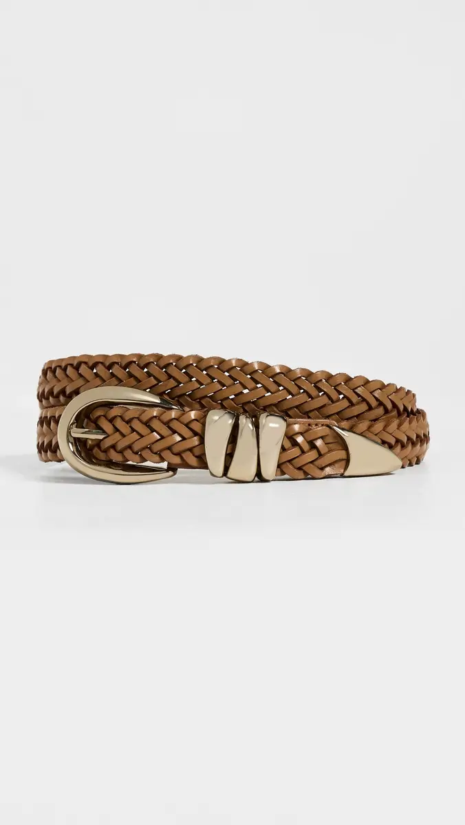 Madewell Woven Triple Metal Keeper Belt Light Caramel | Thumbnail 2