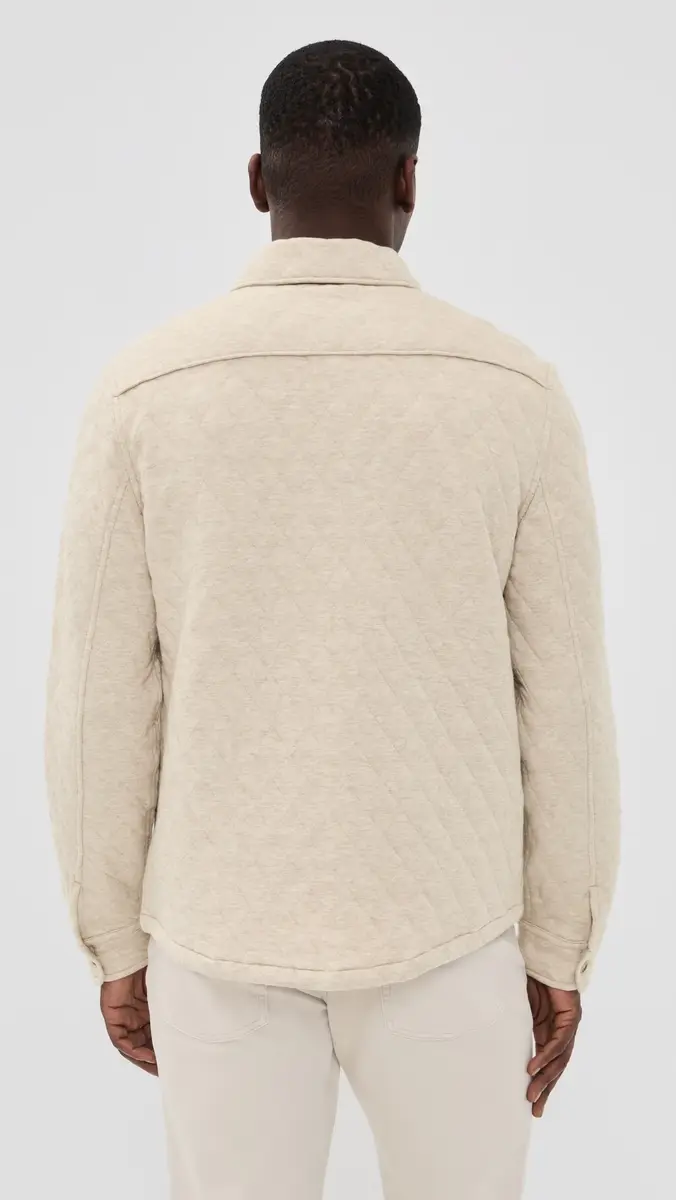 Polo Ralph Lauren Quilted Double Knit Jersey Shirt Jacket Expedition Dune Heather | Thumbnail 3