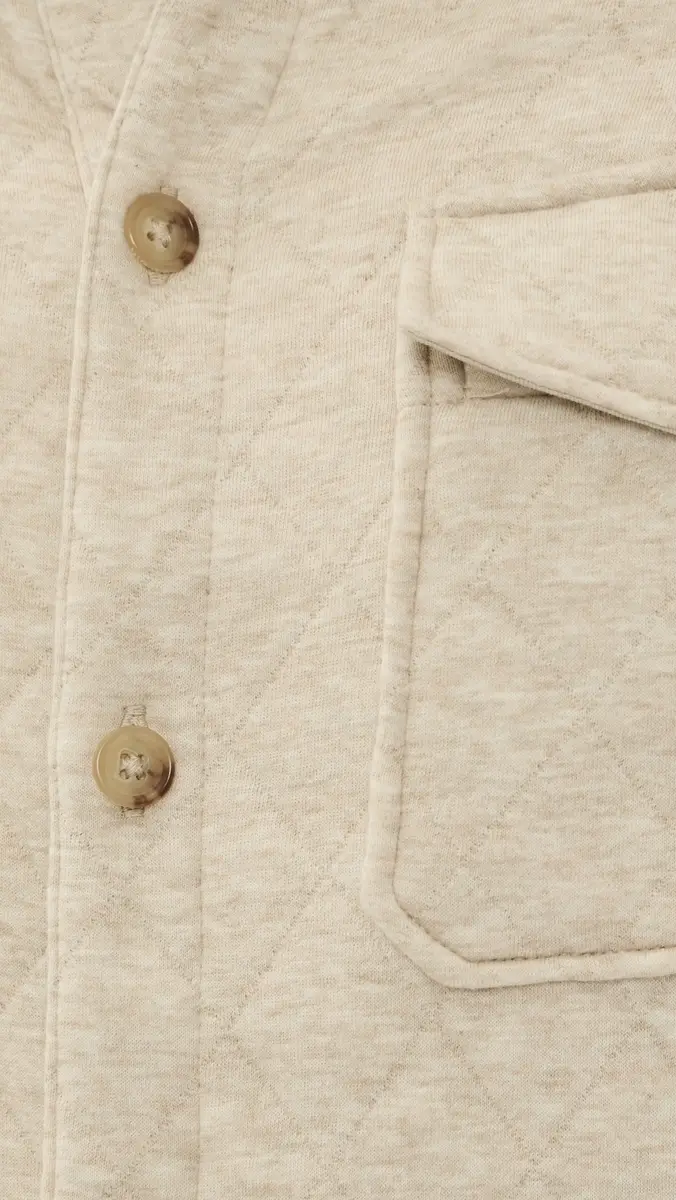 Polo Ralph Lauren Quilted Double Knit Jersey Shirt Jacket Expedition Dune Heather | Thumbnail 6