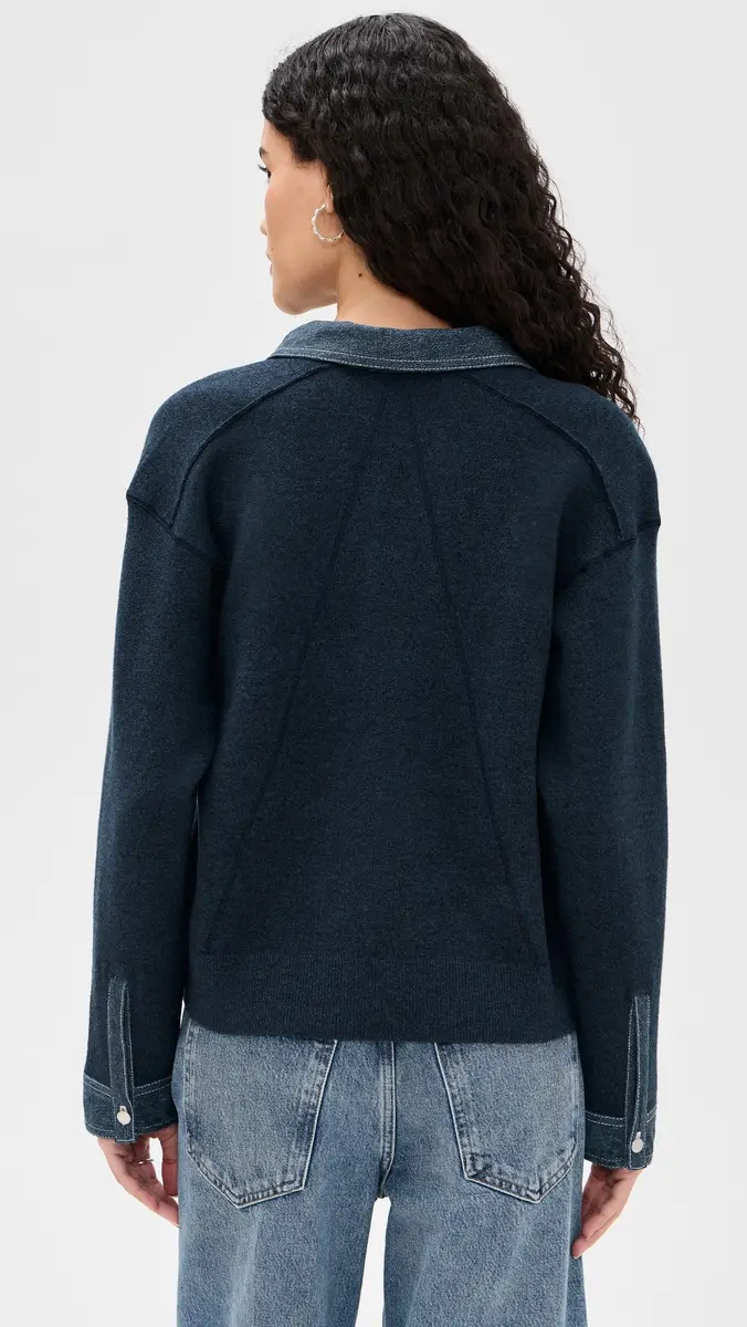 rag & bone Marie Denim Polo Top Denim | Thumbnail 3 rag & bone Marie Denim Polo Top Denim | Thumbnail 3