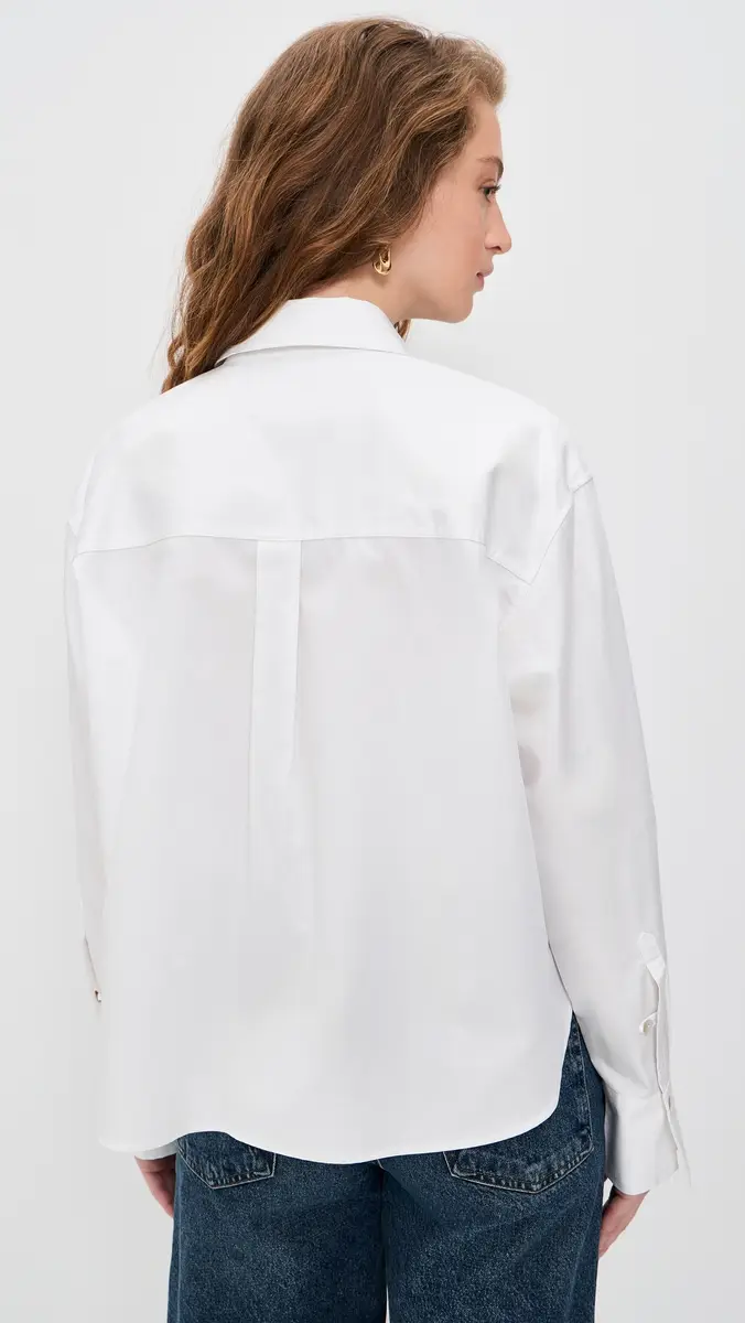 Vince Cropped Long Sleeve Shirt | Thumbnail 3 Vince Cropped Long Sleeve Shirt | Thumbnail 3