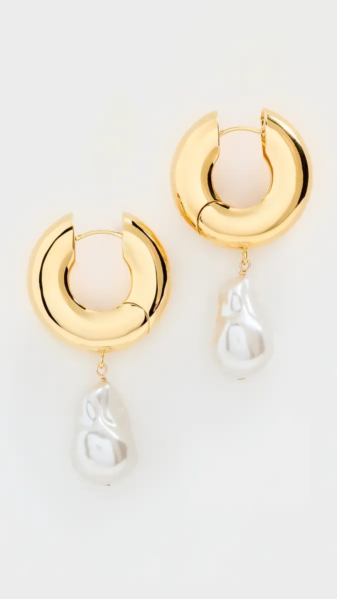 éliou Perla Earrings Gold One Size | Thumbnail 2