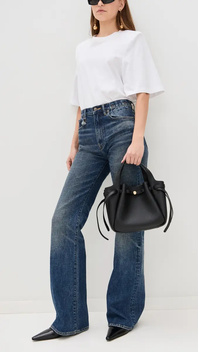 Tory Burch Romy Pebbled Satchel Black One Size | Thumbnail 3 Tory Burch Romy Pebbled Satchel Black One Size | Thumbnail 3