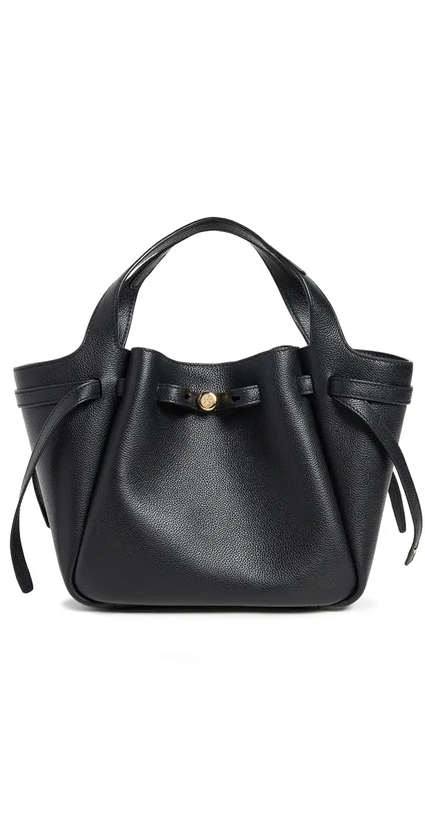 Tory Burch Romy Pebbled Satchel Black One Size | Image 1 Tory Burch Romy Pebbled Satchel Black One Size | Image 1