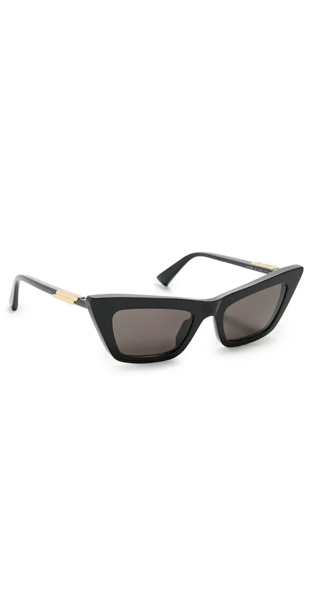 Bottega Veneta Snap Sunglasses Black-Black-Grey One Size | Image 1 Bottega Veneta Snap Sunglasses Black-Black-Grey One Size | Image 1