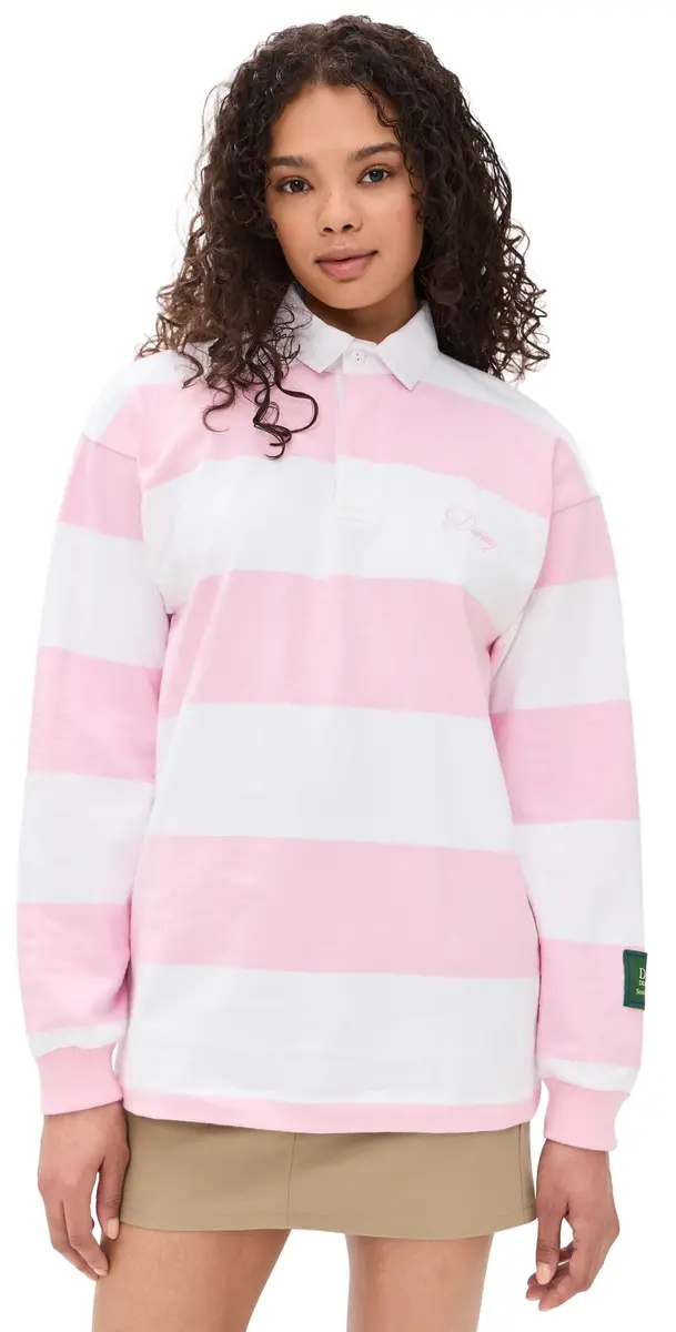 DANZY Signature Rugby Tee Pink/White | Image 1 DANZY Signature Rugby Tee Pink/White | Image 1
