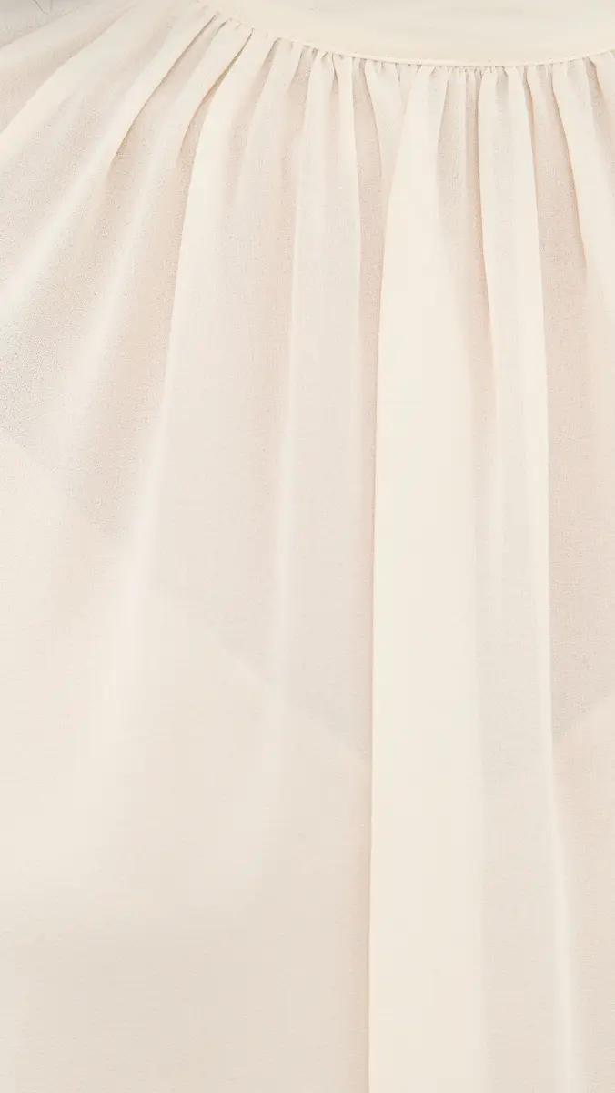 Vince Gathered Draped Neck Blouse Cream | Thumbnail 6 Vince Gathered Draped Neck Blouse Cream | Thumbnail 6