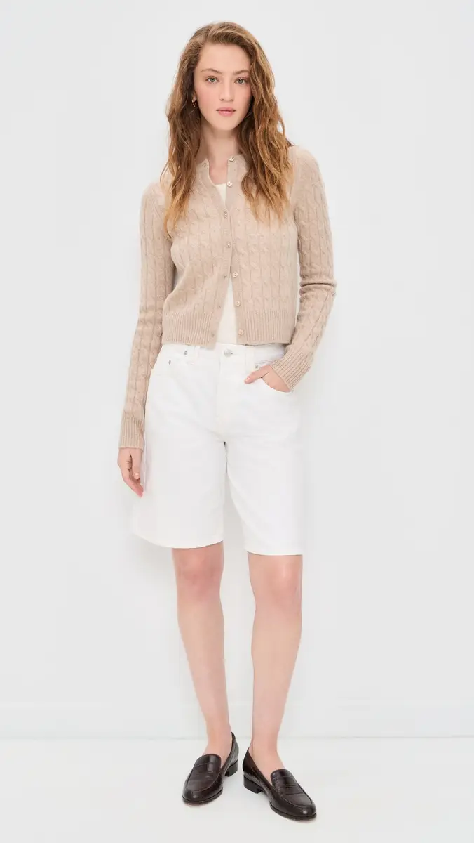 Joe's Jeans The Cable Dani Cashmere Cardigan Oatmeal | Thumbnail 5 Joe's Jeans The Cable Dani Cashmere Cardigan Oatmeal | Thumbnail 5