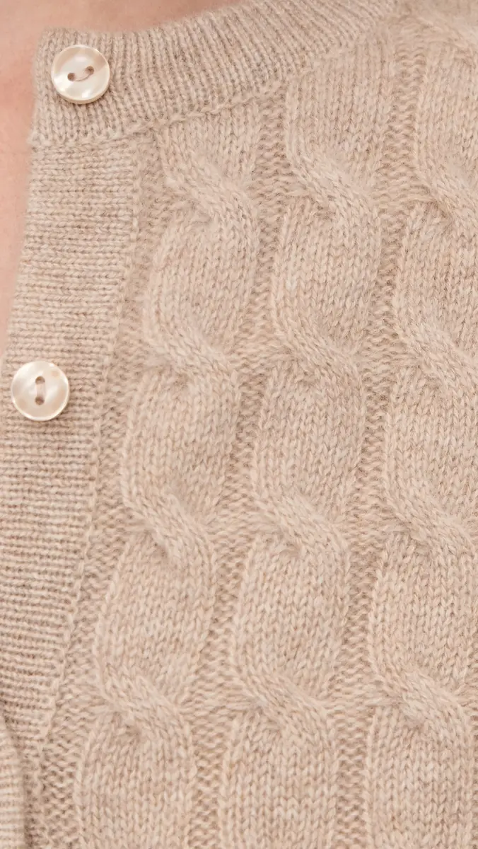 Joe's Jeans The Cable Dani Cashmere Cardigan Oatmeal | Thumbnail 6 Joe's Jeans The Cable Dani Cashmere Cardigan Oatmeal | Thumbnail 6