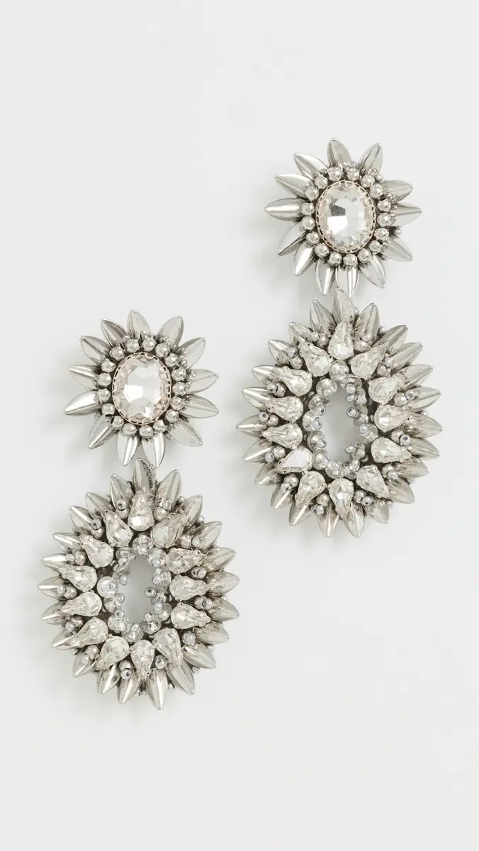 Deepa Gurnani Deepa by Pia Earrings Silver One Size | Thumbnail 2 Deepa Gurnani Deepa by Pia Earrings Silver One Size | Thumbnail 2