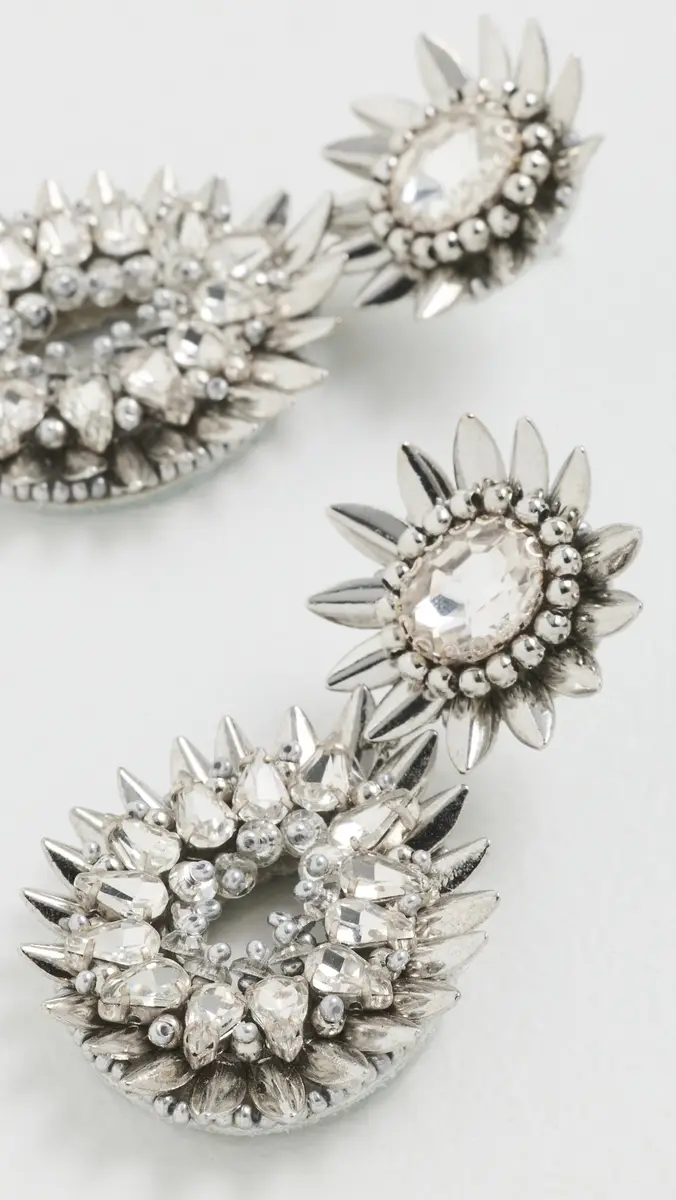 Deepa Gurnani Deepa by Pia Earrings Silver One Size | Thumbnail 4 Deepa Gurnani Deepa by Pia Earrings Silver One Size | Thumbnail 4