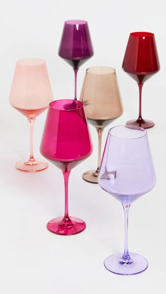 Estelle Colored Glass Stemware Set of 6 | Thumbnail 2 Estelle Colored Glass Stemware Set of 6 | Thumbnail 2