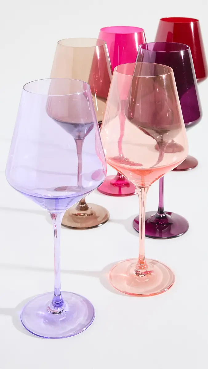 Estelle Colored Glass Stemware Set of 6 | Thumbnail 4 Estelle Colored Glass Stemware Set of 6 | Thumbnail 4