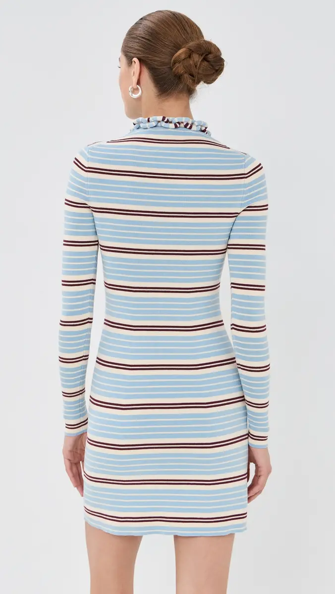 rabanne Robe Baby Blue/Bordeaux/Ecru | Thumbnail 3 rabanne Robe Baby Blue/Bordeaux/Ecru | Thumbnail 3
