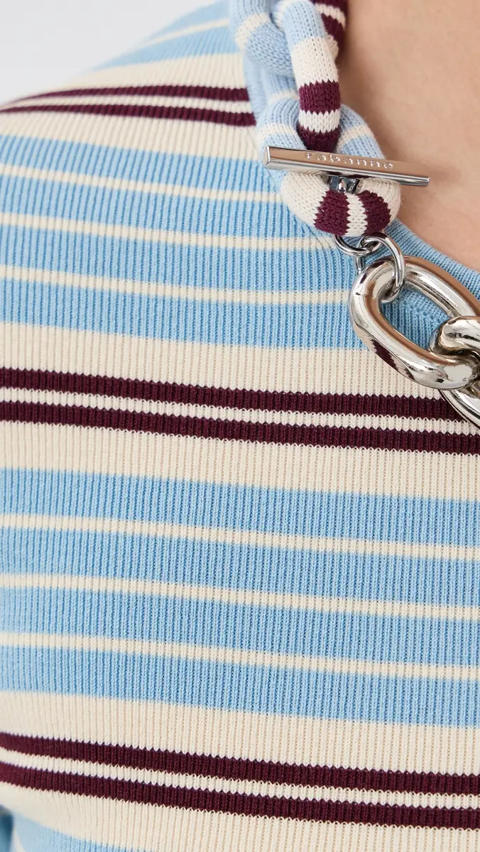 rabanne Robe Baby Blue/Bordeaux/Ecru | Thumbnail 6 rabanne Robe Baby Blue/Bordeaux/Ecru | Thumbnail 6