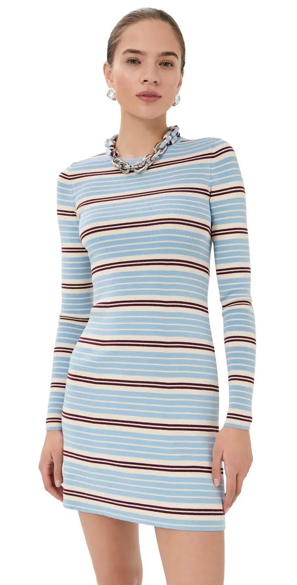 rabanne Robe Baby Blue/Bordeaux/Ecru | Image 1 rabanne Robe Baby Blue/Bordeaux/Ecru | Image 1