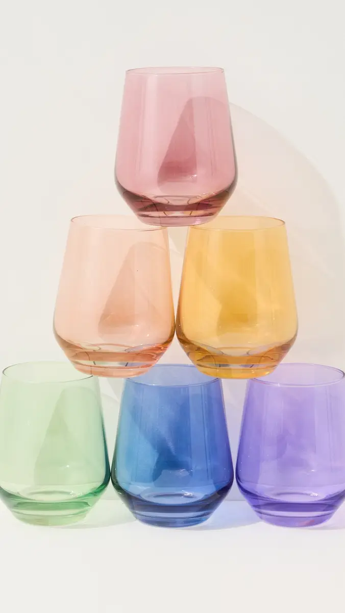 Estelle Colored Glass Stemless Set of 6 | Thumbnail 4 Estelle Colored Glass Stemless Set of 6 | Thumbnail 4