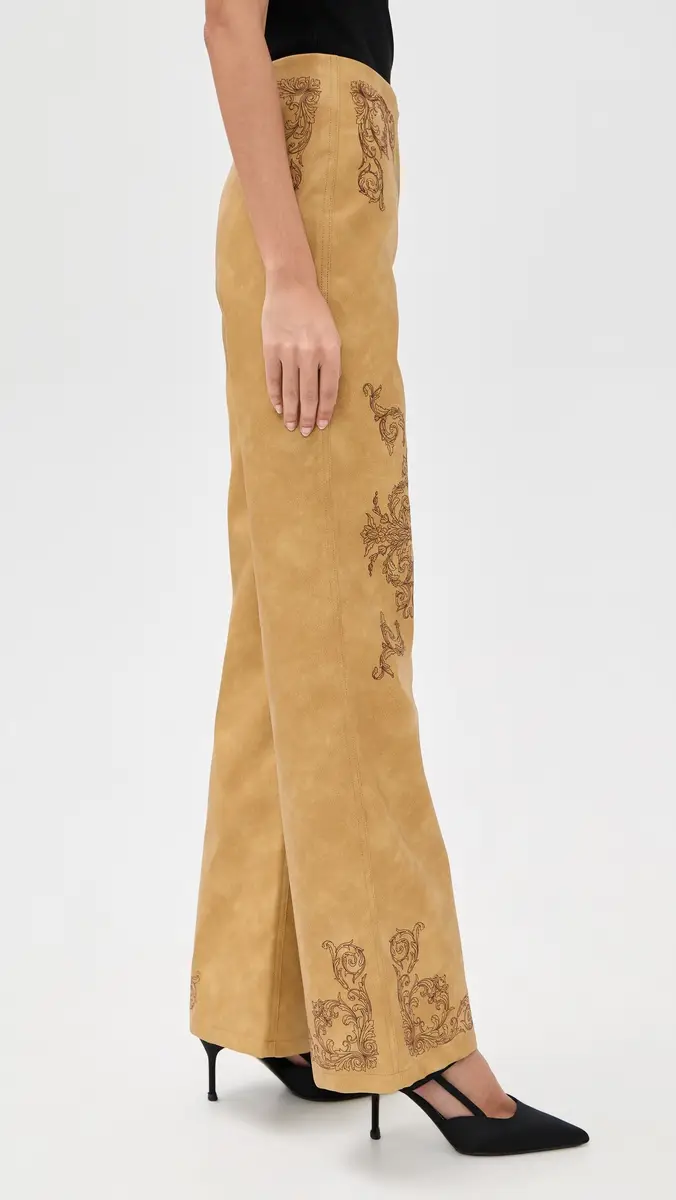 Yellow the Label Seba Faux Leather Pants Desert | Thumbnail 4 Yellow the Label Seba Faux Leather Pants Desert | Thumbnail 4