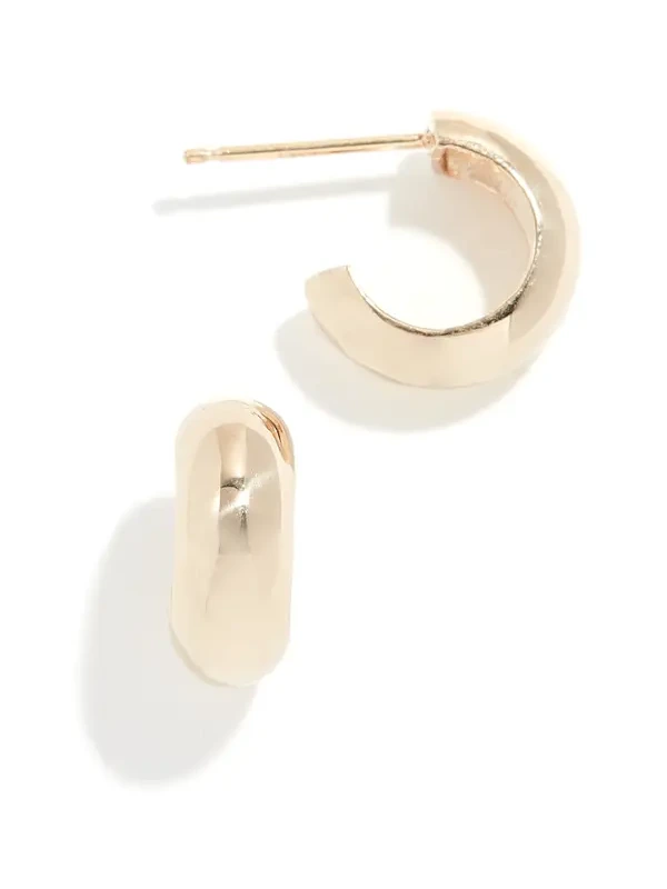 14k Gold Huggie Hoop Earrings