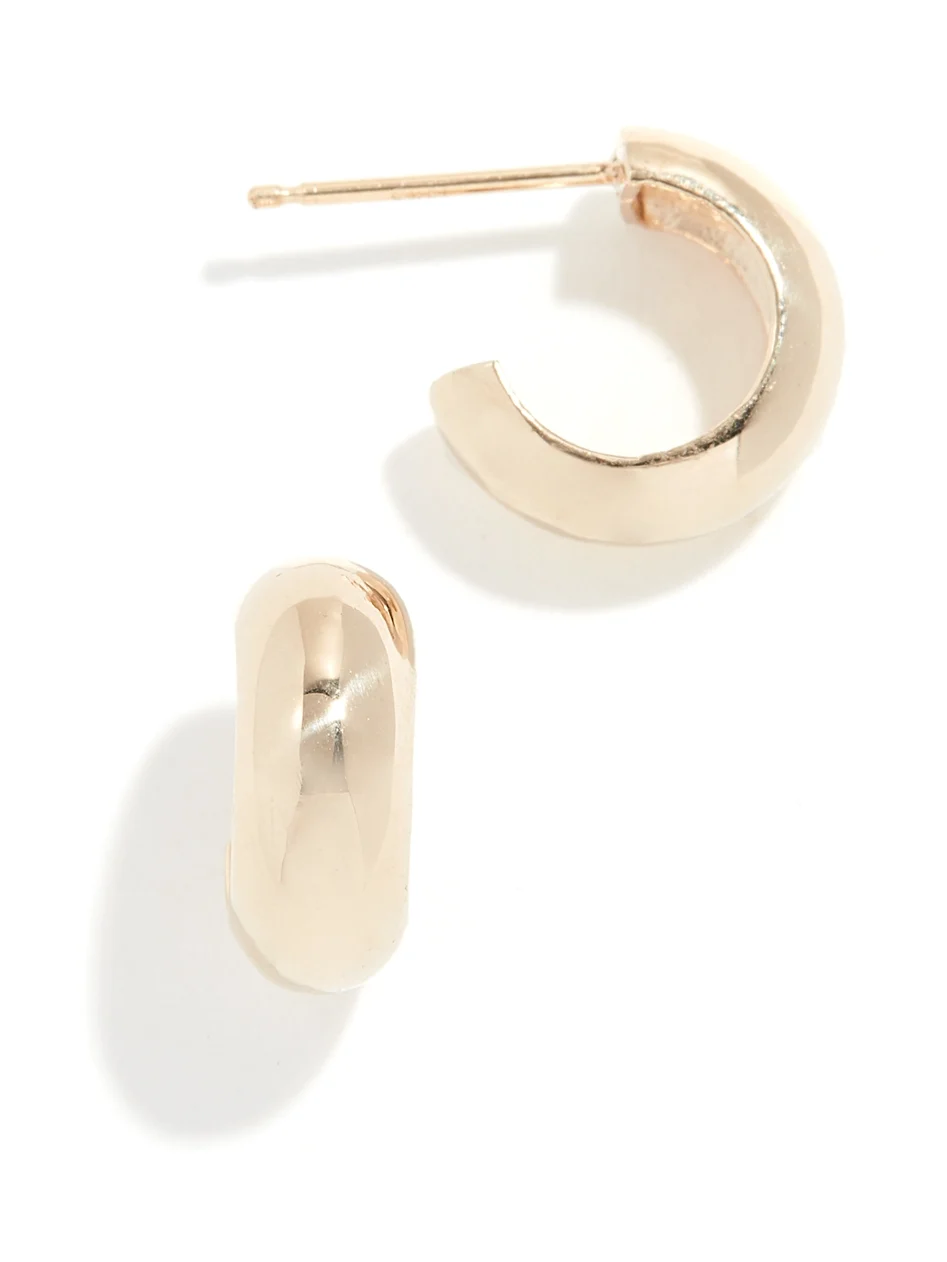 14k Gold Huggie Hoop Earrings 14k Gold Huggie Hoop Earrings