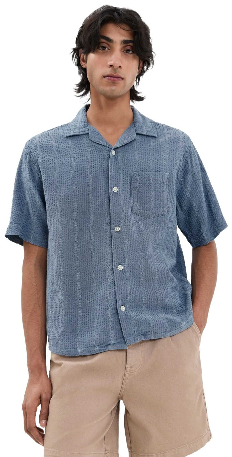 Striped Seersucker Short Sleeve Shirt Striped Seersucker Short Sleeve Shirt