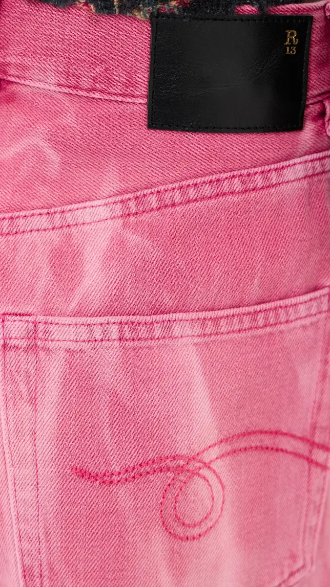 R13 Venti Denim Shorts Exploded Pink | Thumbnail 6 R13 Venti Denim Shorts Exploded Pink | Thumbnail 6