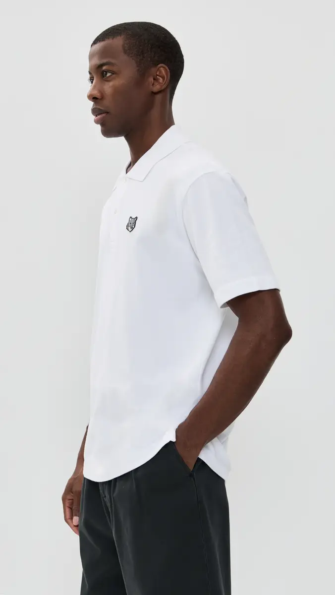 Maison Kitsuné Grey Fox Head Patch Comfort Polo | Thumbnail 4 Maison Kitsuné Grey Fox Head Patch Comfort Polo | Thumbnail 4
