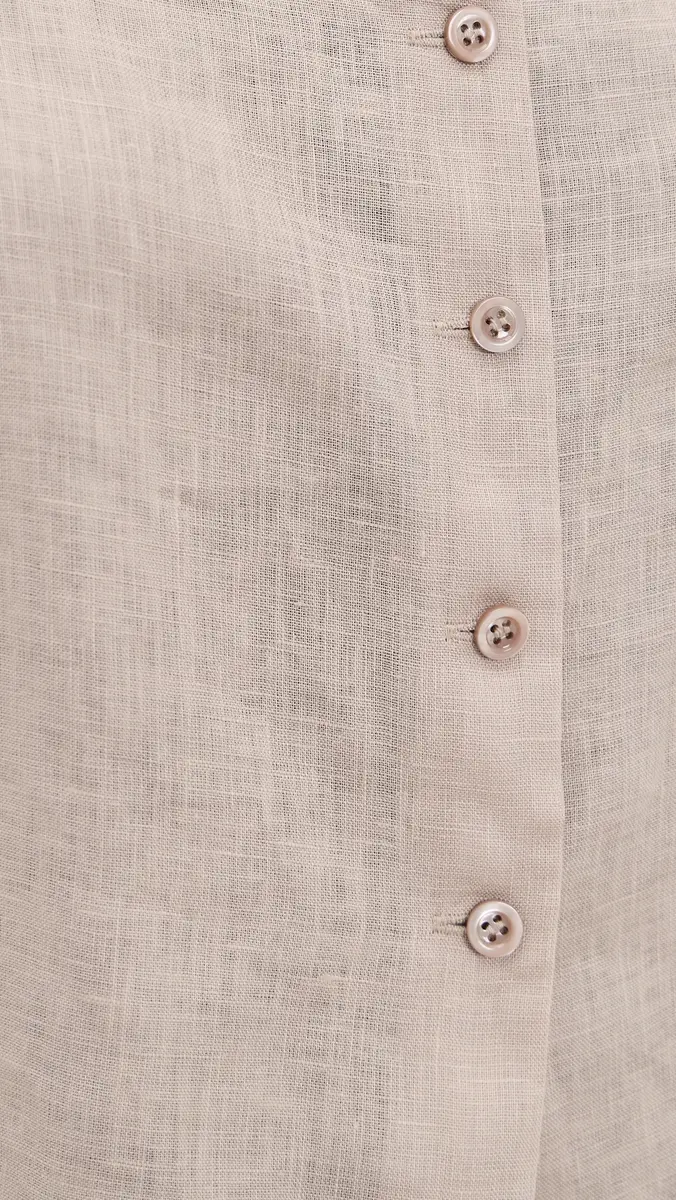 FRAME The Linen Button Cami Flax | Thumbnail 6 FRAME The Linen Button Cami Flax | Thumbnail 6