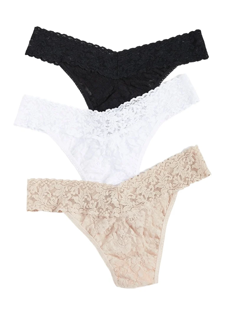Hanky Panky Signature Lace Original Rise Thong 3 Pack