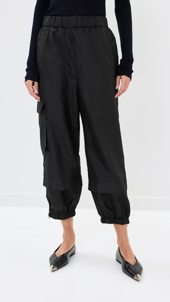 Tibi Crispy Nylon Pull On Joggers | Thumbnail 2 Tibi Crispy Nylon Pull On Joggers | Thumbnail 2