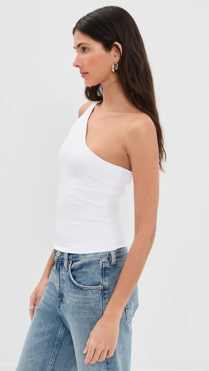 GOOD AMERICAN Super Stretch One Shoulder Tank | Thumbnail 4 GOOD AMERICAN Super Stretch One Shoulder Tank | Thumbnail 4
