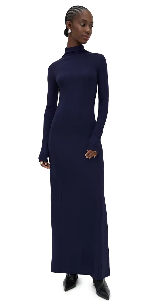 rag & bone Elsa Metallic Turtleneck Maxi Dress
