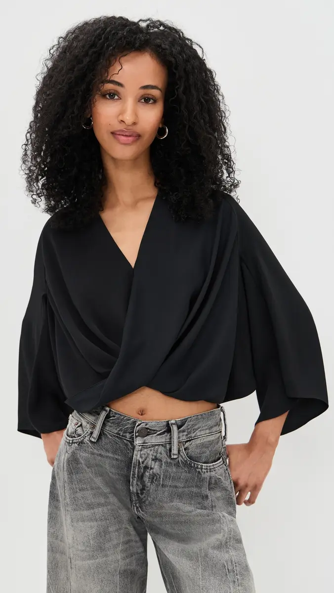MM6 Maison Margiela Long Sleeved Top Black | Thumbnail 2 MM6 Maison Margiela Long Sleeved Top Black | Thumbnail 2