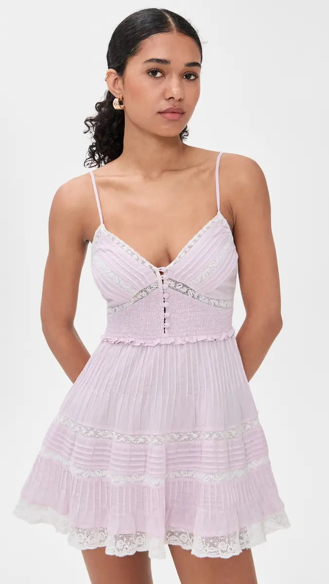 LoveShackFancy Krista Dress Orchid Ice | Thumbnail 2