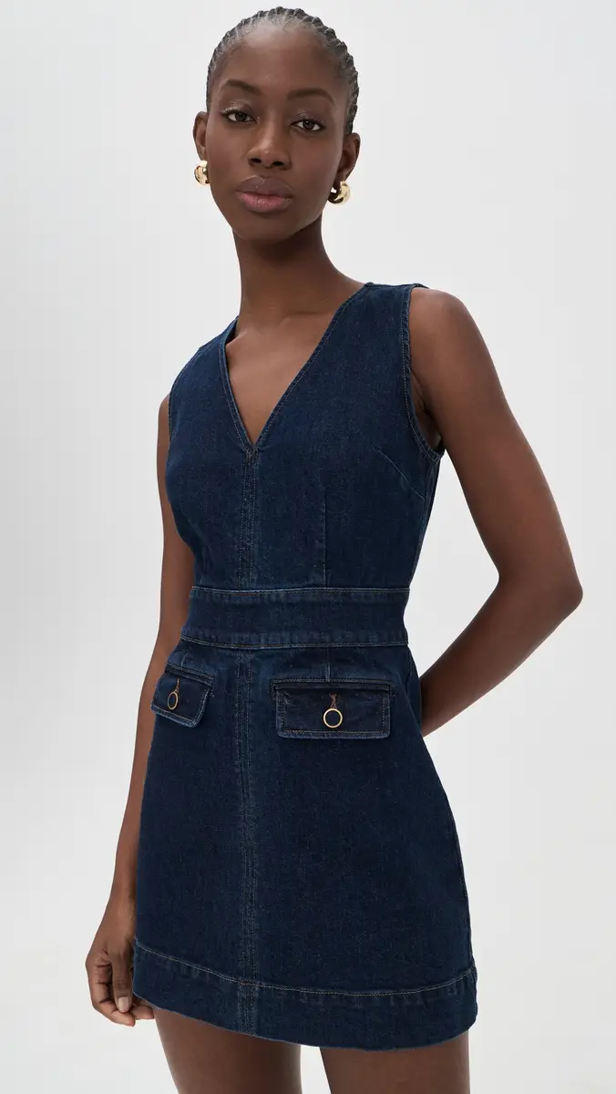 PAIGE Sylvia Denim Mini Dress Ballast | Thumbnail 2 PAIGE Sylvia Denim Mini Dress Ballast | Thumbnail 2