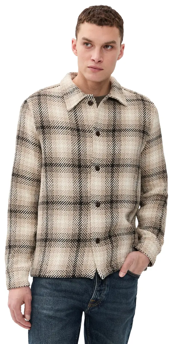 Madewell Chunky Twill Shirt Jacket Heavy Twill Plaid Grey | Image 1 Madewell Chunky Twill Shirt Jacket Heavy Twill Plaid Grey | Image 1