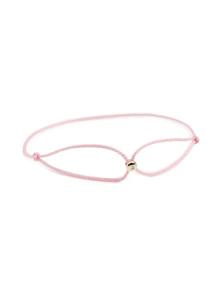 EF COLLECTION 14k Gold Diamond Dot Cord Bracelet